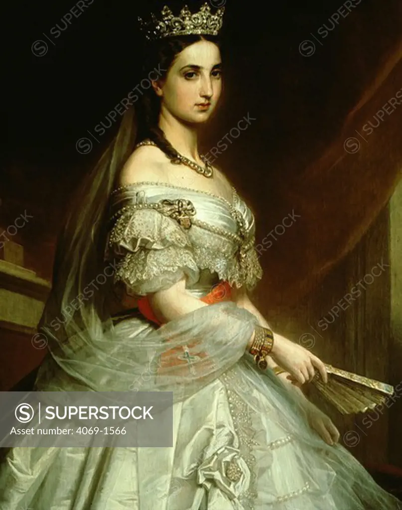 CARLOTA or Charlotte of Hapsburg Empress of Mexico 1840-1927 wife of archduke Maximilian, 1865