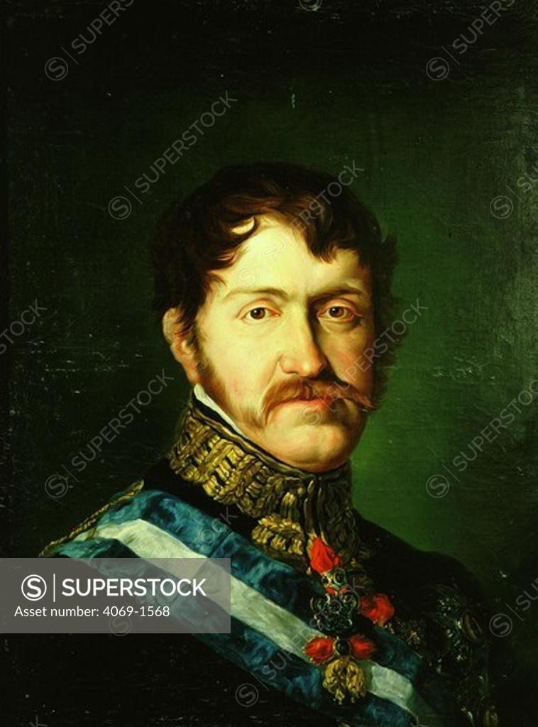 Stock Photo: 4069-1568 CHARLES V, 1788-1855, King of Spain 1833-45, or Carlos Maria Isidro de Bourbon, 1788-1855