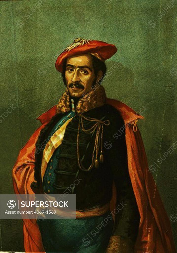 Stock Photo: 4069-1569 Ramon CABRERA, 1806-77, Spanish Carlist general, exiled in 1839
