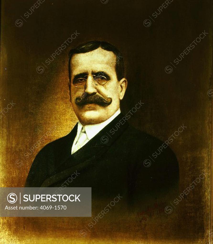 Stock Photo: 4069-1570 JosÄ CANALEJAS, 1854-1912, Spanish prime minister 1910-12 for democratic party, led anti-clerical campaign, assassinated 1912