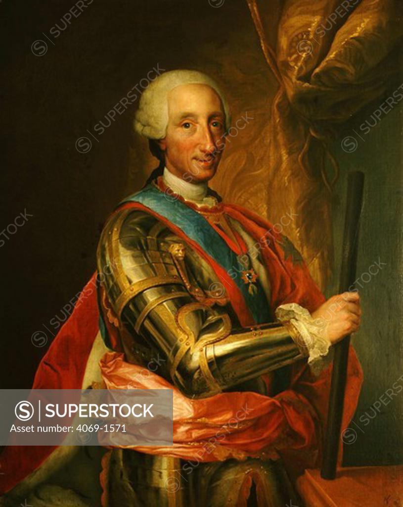 Stock Photo: 4069-1571 King CHARLES III, 1716-88, of Spain, c. 1760