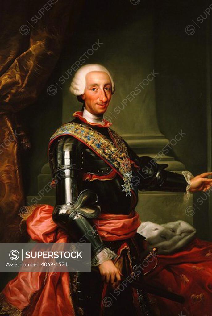 Stock Photo: 4069-1574 King CHARLES III, 1716-88, of Spain, 1761