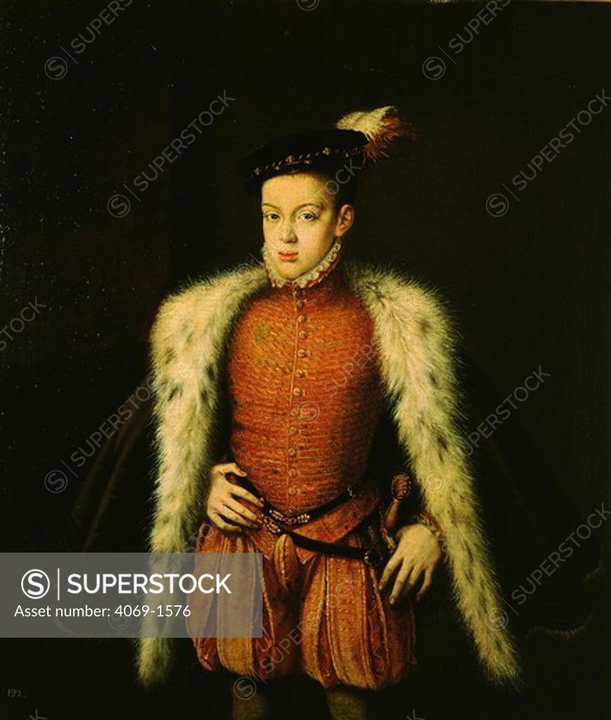 Stock Photo: 4069-1576 Prince Don CARLOS, 1545-68, Spanish crown prince of Asturias, son of King Philip II of Spain