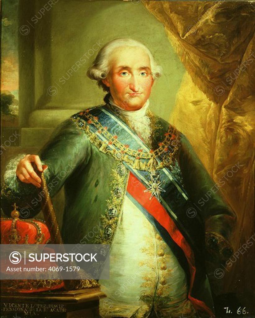 Stock Photo: 4069-1579 CHARLES IV, 1748-1819, King of Spain 1788-1808, deposed and exiled by Napoleon