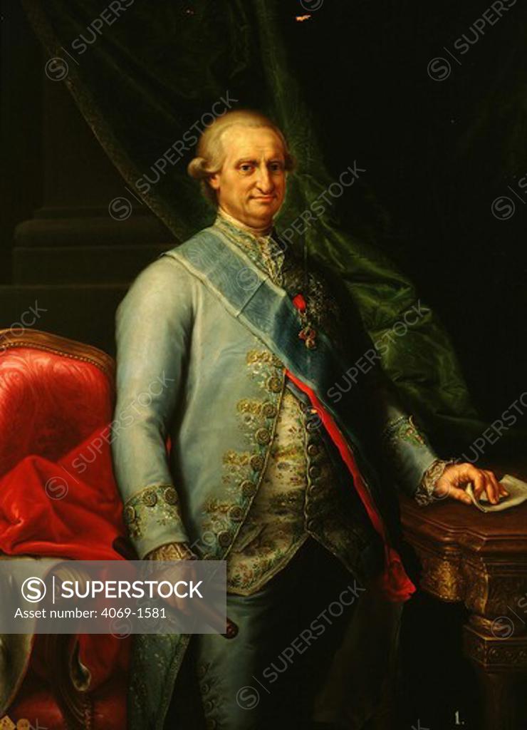 Stock Photo: 4069-1581 CHARLES IV, 1748-1819, King of Spain, 1788-1808, by Antonio Suvias
