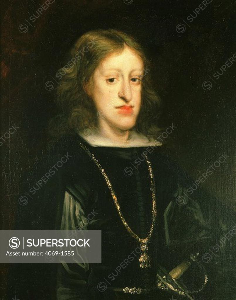 Stock Photo: 4069-1585 CHARLES II, 1661-1700, King of Spain