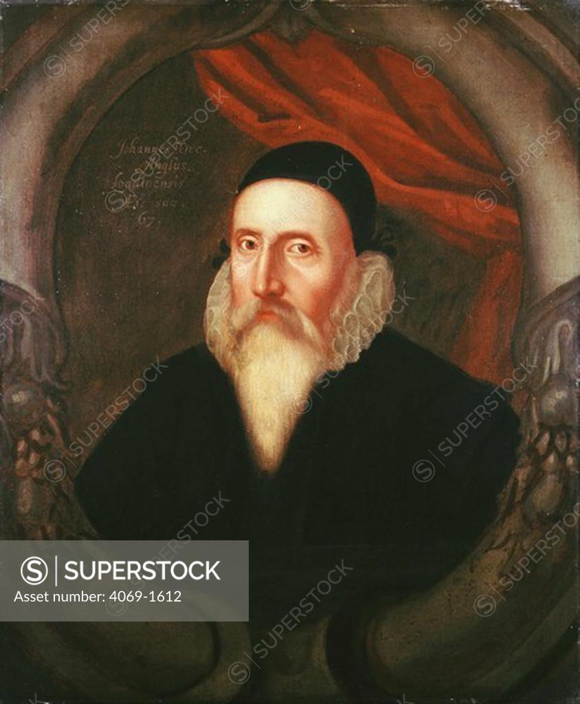 Stock Photo: 4069-1612 John DEE, 1527-1608, English alchemist, astrologer, mathematician and artist