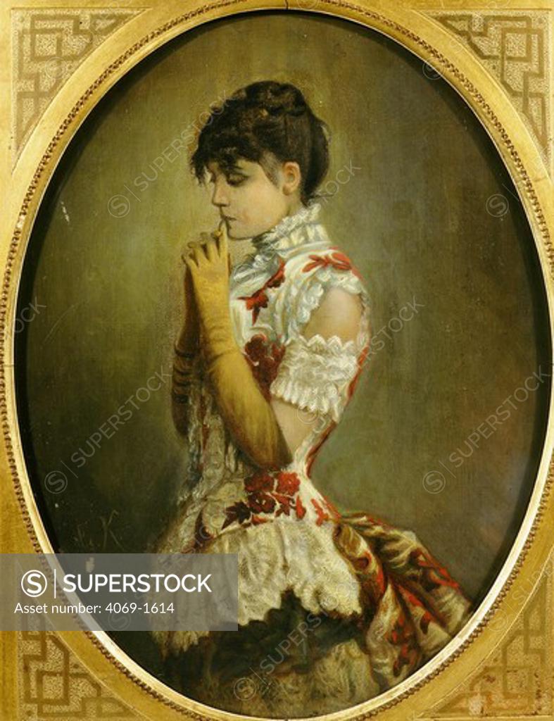 Stock Photo: 4069-1614 Eleonora DUSE 1858-1924 Italian actress as young girl by EK