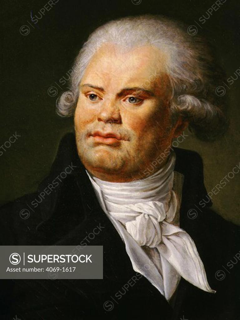Stock Photo: 4069-1617 Georges DANTON, 1759-94 French revolutionary leader and orator, 18th century French school