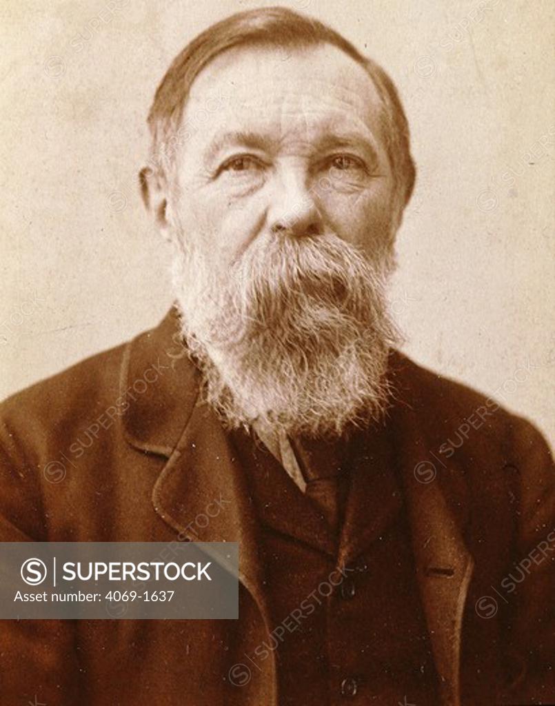 Stock Photo: 4069-1637 Photograph of Friedrich ENGELS (1820-95), German social philosopher and revolutionary, in 1891