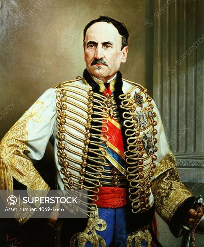 Stock Photo: 4069-1646 Baldomero Fernandez ESPARTERO, 1793-1879, Spanish General and statesman, Regent, 1841-43, painted by Jacinto Laverùn Bayles, 1890