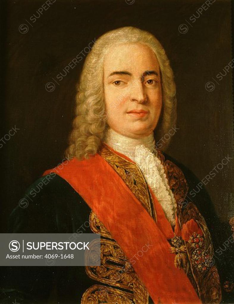 Stock Photo: 4069-1648 Zenon de Somodevilla Marques of ENSENADA, 1702-1781, Spanish Prime Minister 1743-54