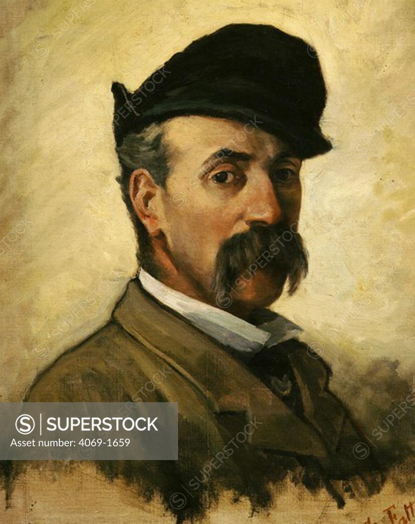 Stock Photo: 4069-1659 Self portrait (FATTORI), painted 1884