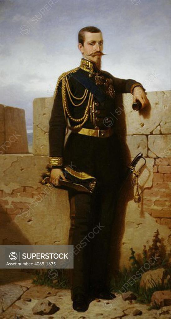 Stock Photo: 4069-1675 FERDINAND of Savoy, Duke of Genoa, 1822-1855, son of Charles Albert King of Sardinia by F Barucco Italian