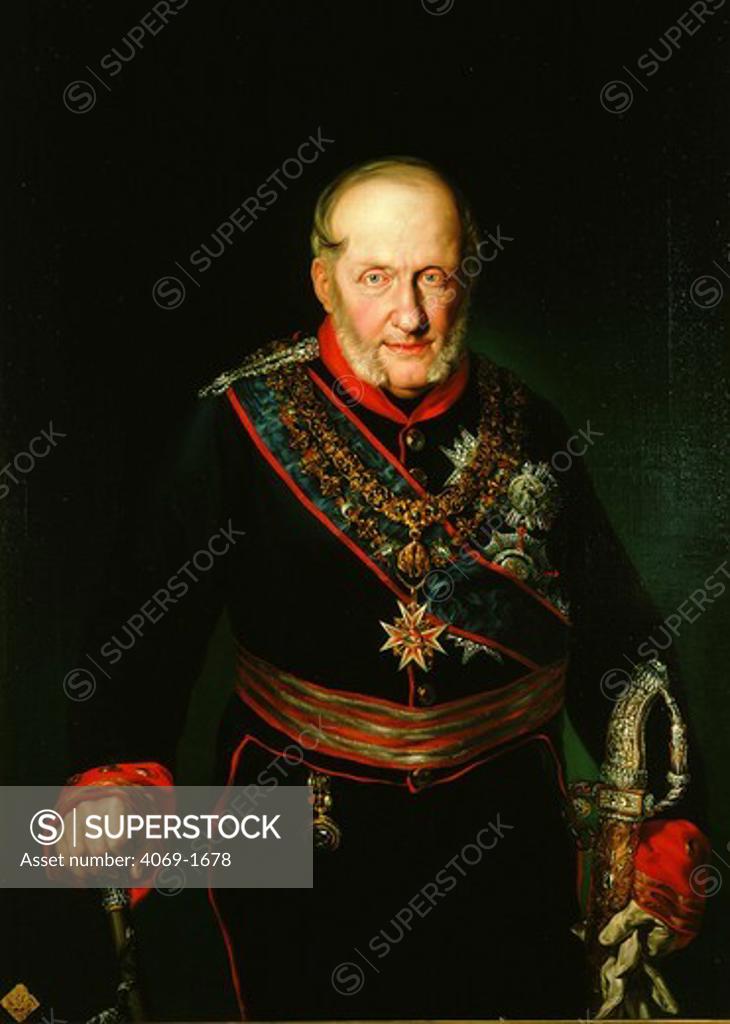 Stock Photo: 4069-1678 FRANCIS I, 1777-1830, Italian King of Two Sicilies, 1825