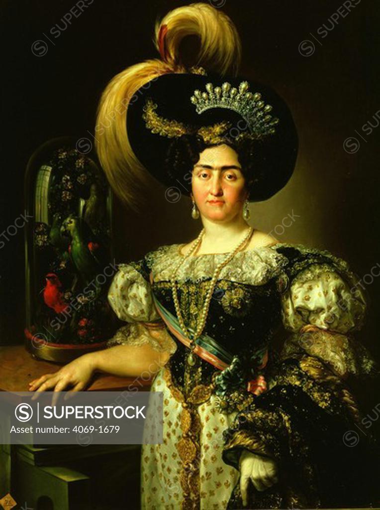 Stock Photo: 4069-1679 FRANCISCA of Braganza and Bourbon Portuguese dynasty, 1640-1910, 1820