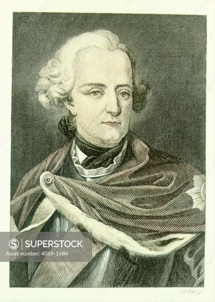 Stock Photo: 4069-1684 FREDERICK II, 1712-1786, called Frederick the Great, King of Prussia