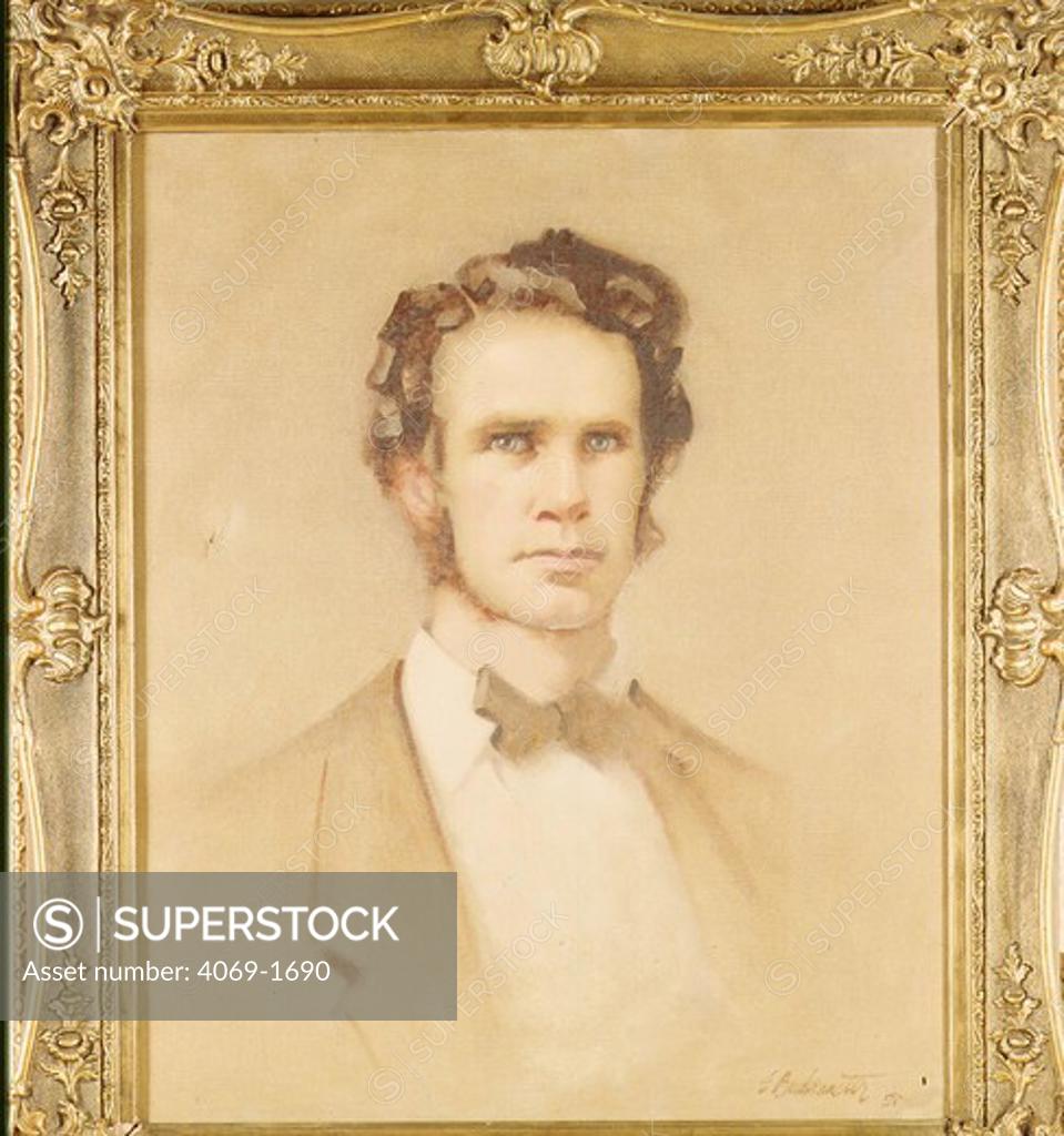 Stock Photo: 4069-1690 Adam Lindsay GORDON, 1833-70, Australian national poet