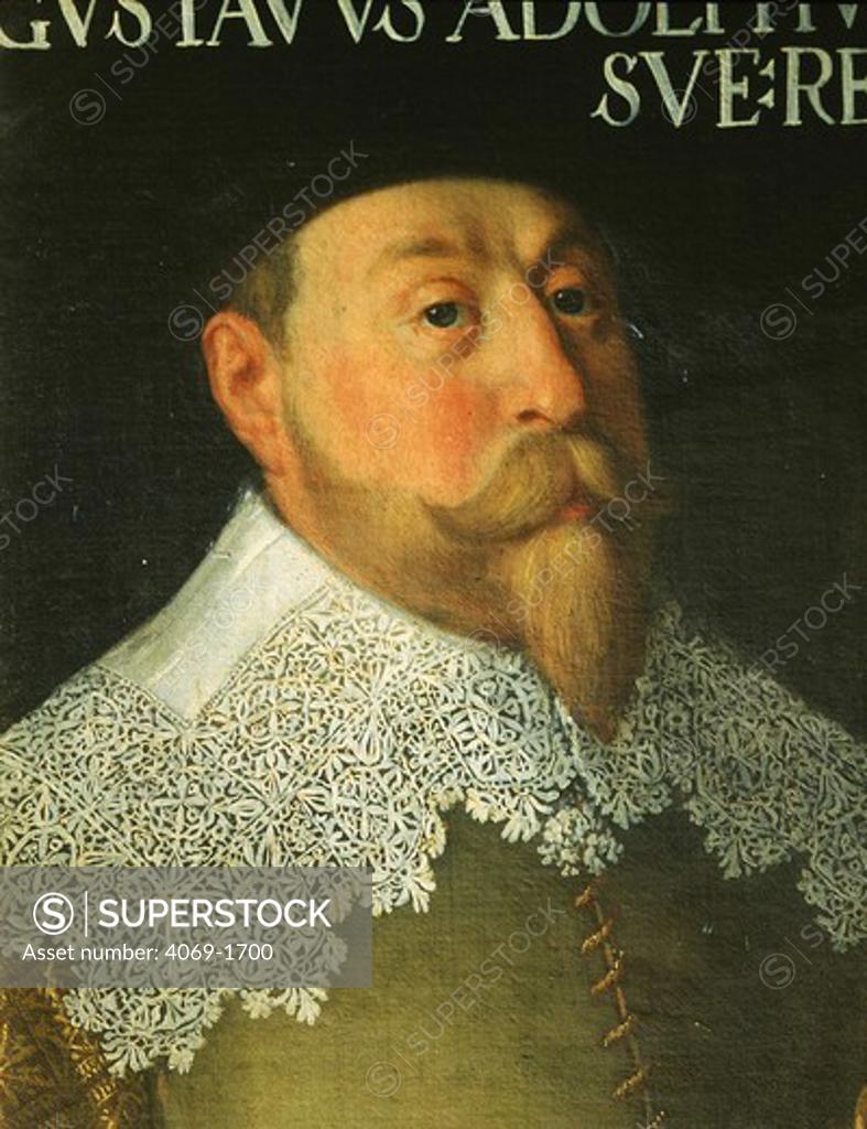 Stock Photo: 4069-1700 GUSTAVUS ADOLPHUS, 1594-1632, King of Sweden, 17th century