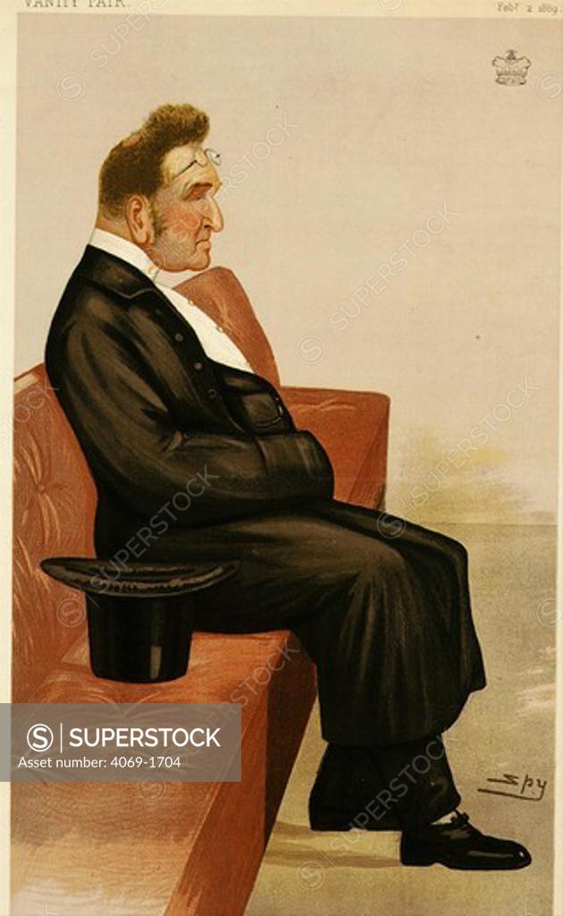 Stock Photo: 4069-1704 Sir Edmund Beckett GRIMTHORPE, 1st Baron, 1816-1905, lawyer, politician and mechanician, February 2, 1889