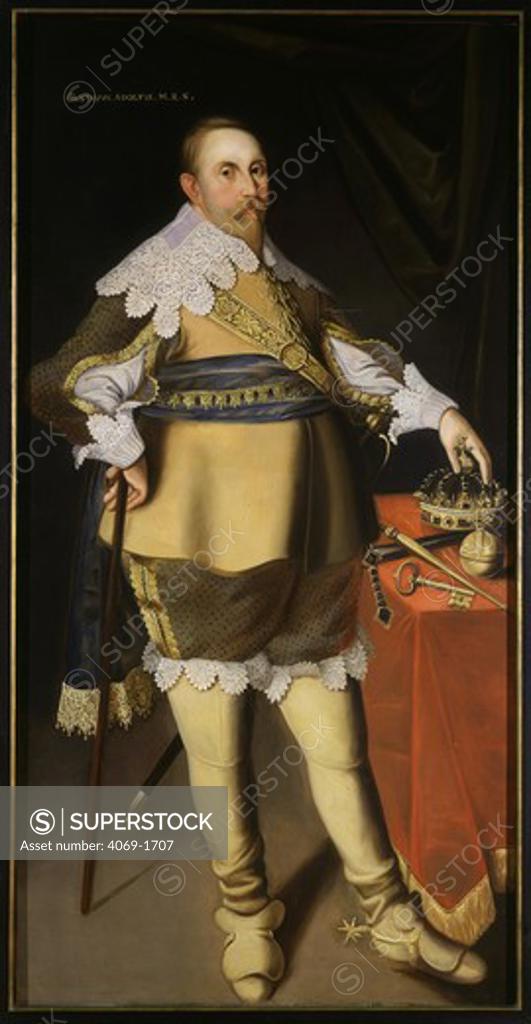Stock Photo: 4069-1707 King GUSTAVUS ADOLPHUS of Sweden, 1594-1632
