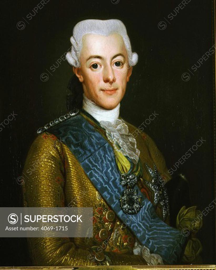 Stock Photo: 4069-1715 King GUSTAV III of Sweden 1746-92, 1775
