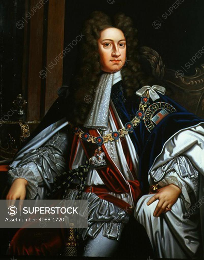 Stock Photo: 4069-1720 King GEORGE I of England, 1660-1727, painted 1847