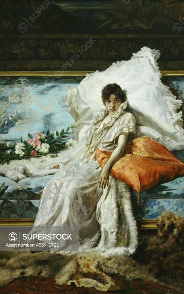 Stock Photo: 4069-1721 Marguerite GAUTIER as the Dame aux Camelias (by Alexandre Dumas)