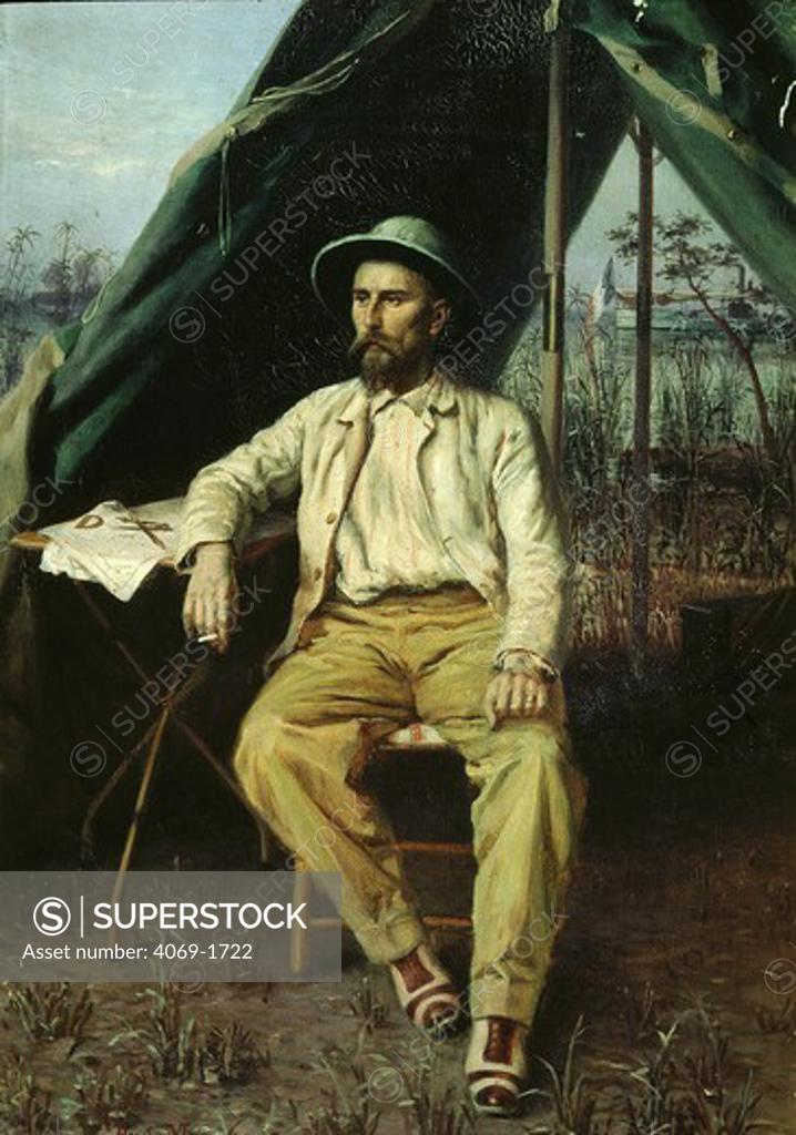 Stock Photo: 4069-1722 Emile GENTIL 1866-1914 French explorer during expedition on Shari river from Congo to Lake Chad 1895-97