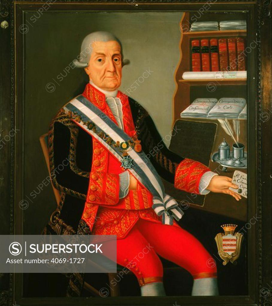 Stock Photo: 4069-1727 Matias de GALVEZ Viceroy of New Spain in New World, 18th century Spanish