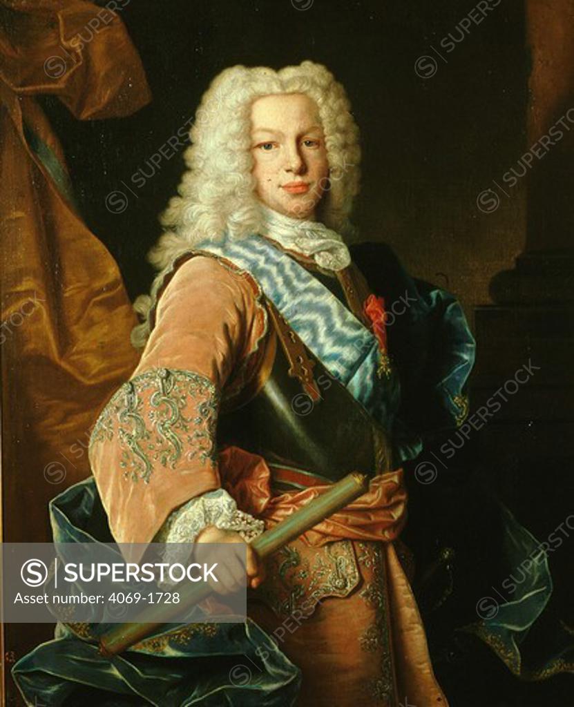 Stock Photo: 4069-1728 FERDINAND VI, 1713-59, as crown prince of Asturias, later King of Spain, 1746-59, by Pellegrini