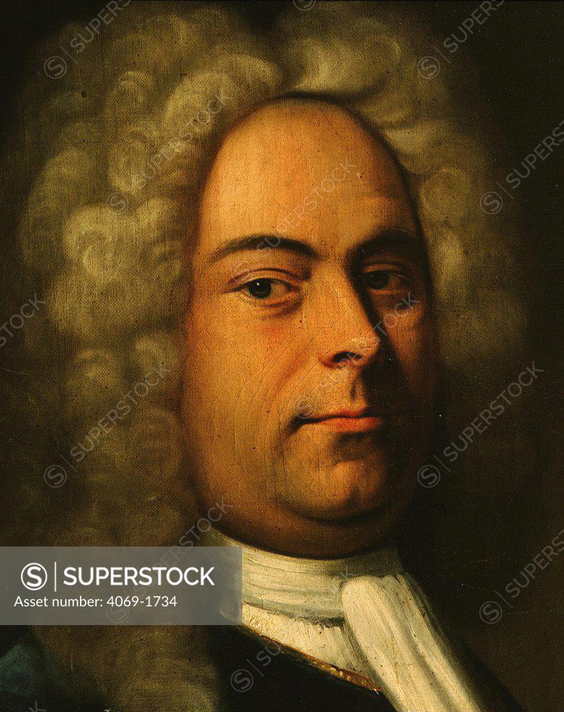 Stock Photo: 4069-1734 George Frideric HANDEL 1685-1759 German composer (detail)