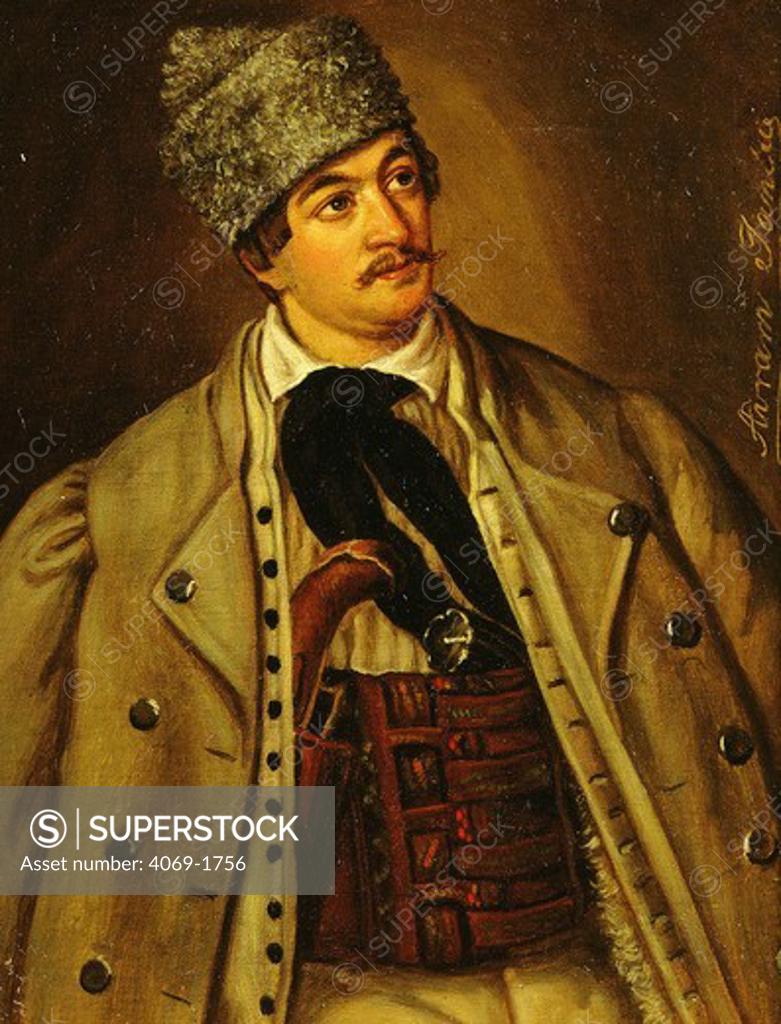 Stock Photo: 4069-1756 Avram IANCU 1824-72 Commander of liberation army 1849 Transylvania