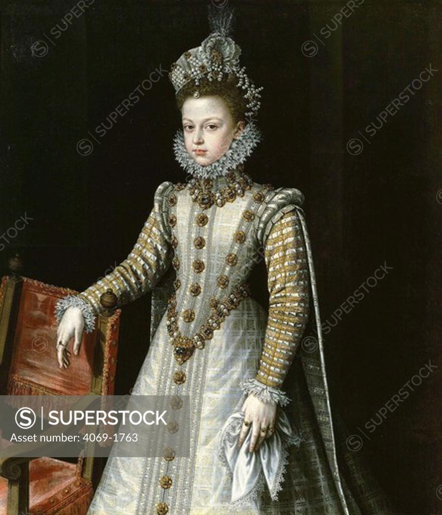 Stock Photo: 4069-1763 Infanta ISABEL Clara Eugenia, 1566-1633, daughter of Philip II of Spain, 1579