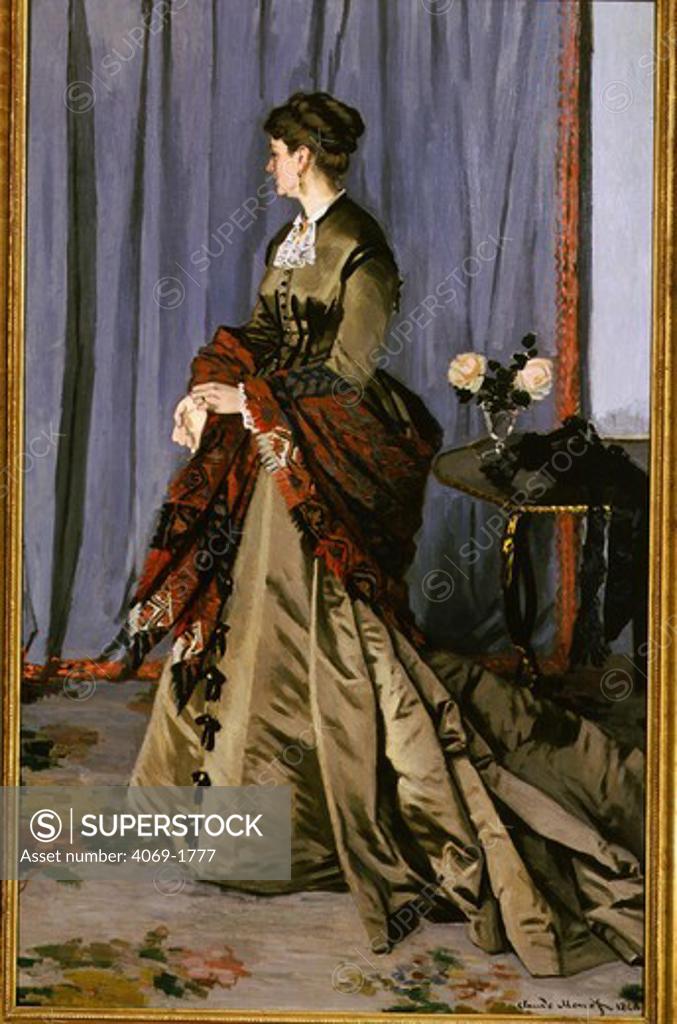 Stock Photo: 4069-1777 Madame Louis Joachim GAUDIBERT, 1846-77, wife of merchant from Le Havre, France, nÄe Marguerite Marcel, 1868