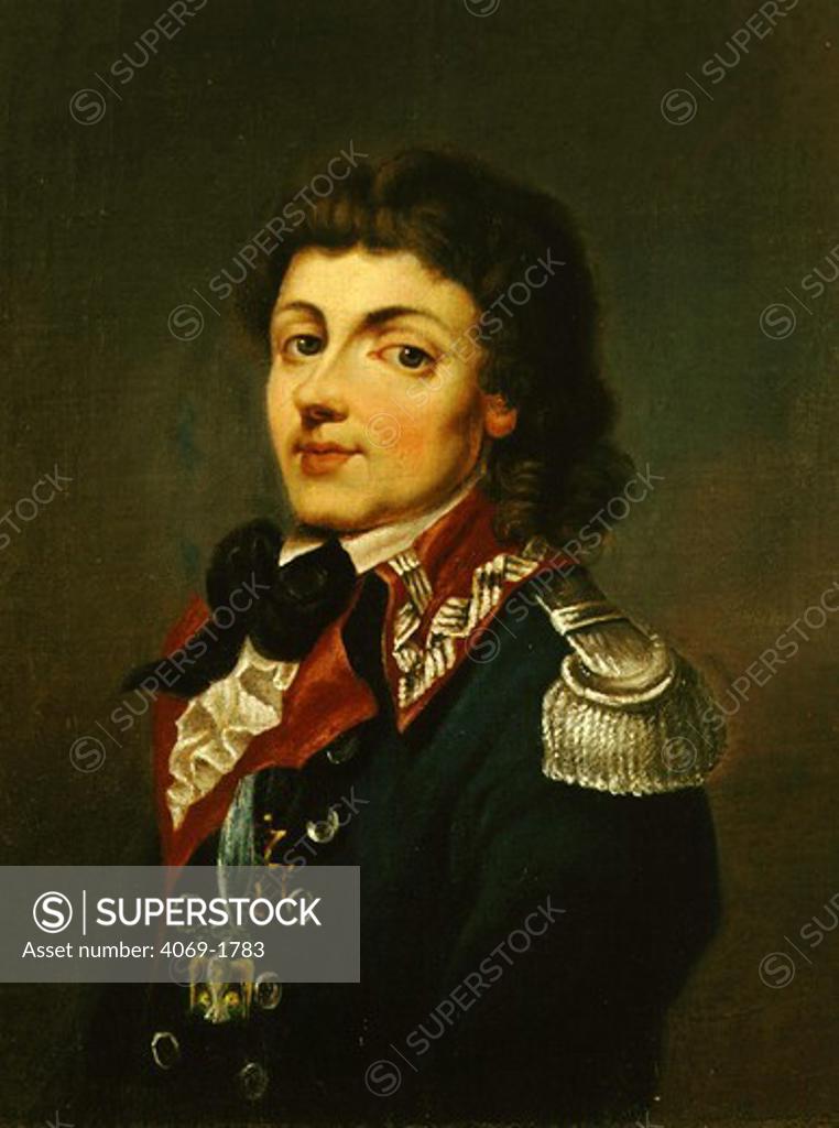 Stock Photo: 4069-1783 Portrait of Tadeusz Andrzej Bonaventrura KOSCIUSZKO, 1746-1817 Polish Patriot who entered Continental Army in 1776, served at Saratoga and West Point