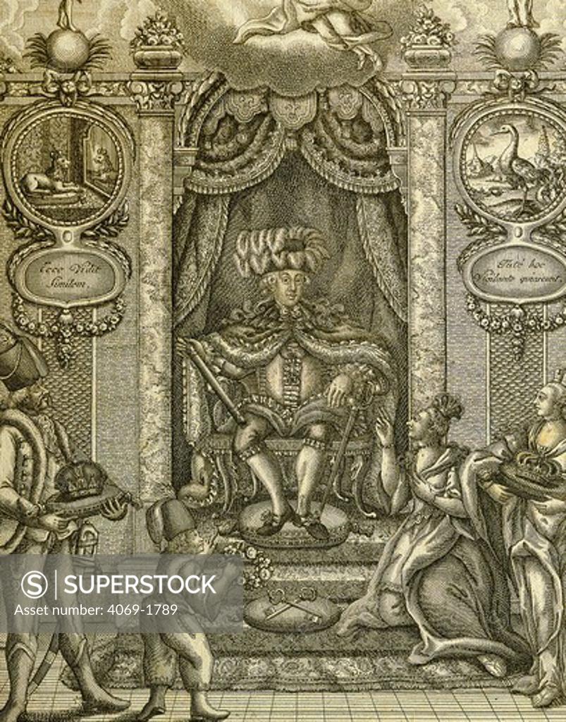 Stock Photo: 4069-1789 Emperor LEOPOLD II of Austria 1747-1792 engraving