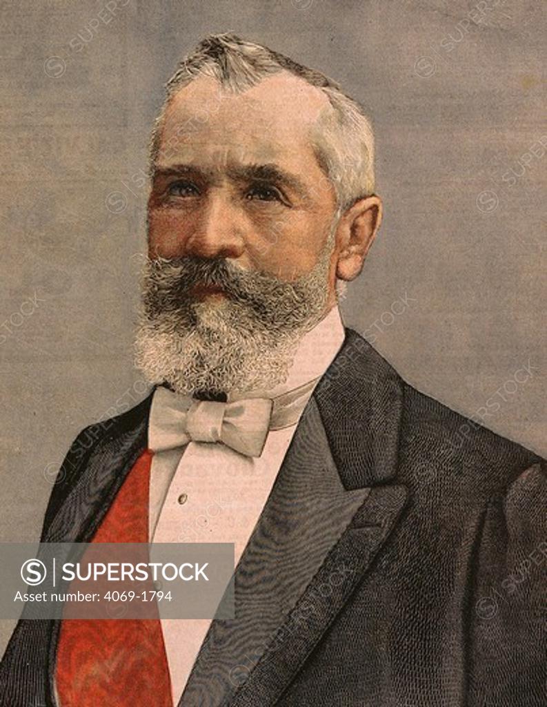 Stock Photo: 4069-1794 âmile Franìois LOUBET, 1838?1929, President of French Republic 1899-1906, 1904