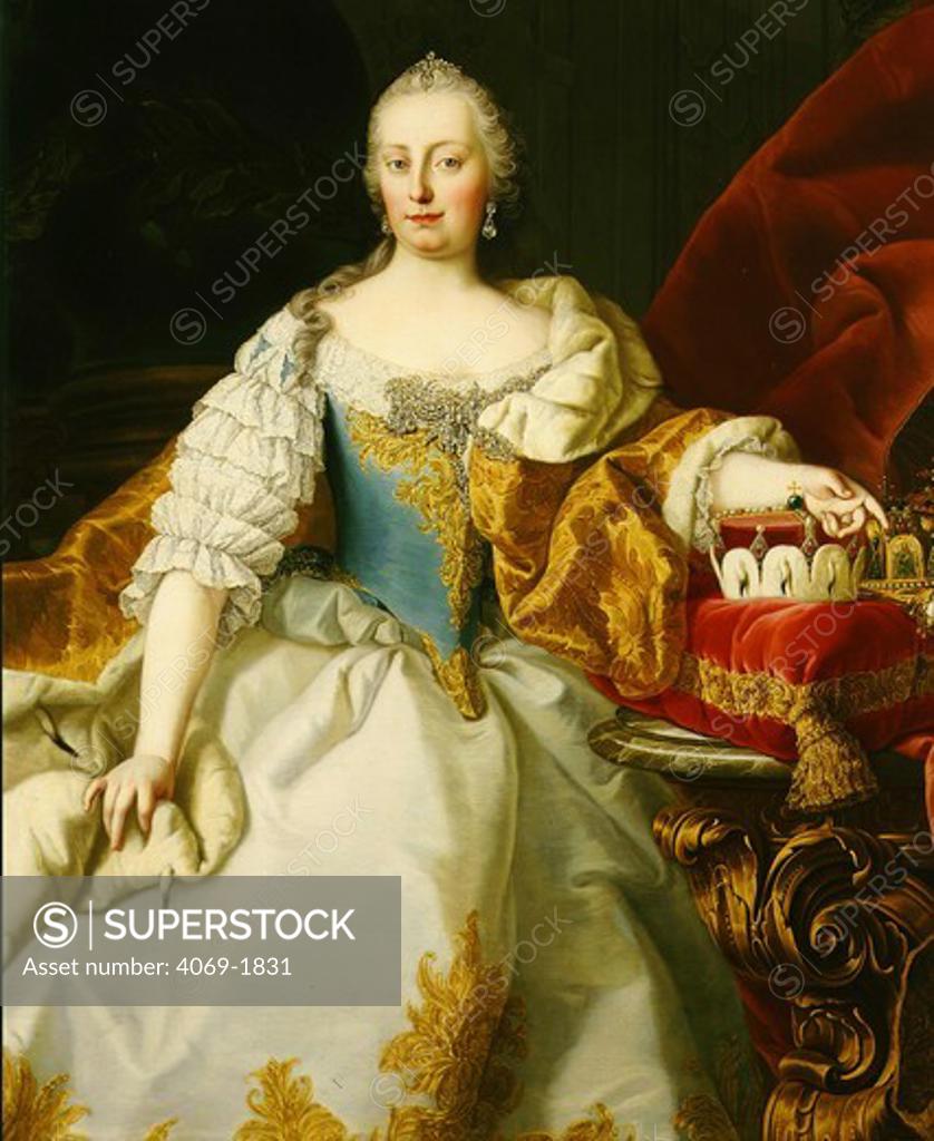 Stock Photo: 4069-1831 Empress MARIA Theresa of Austria, 1717-80