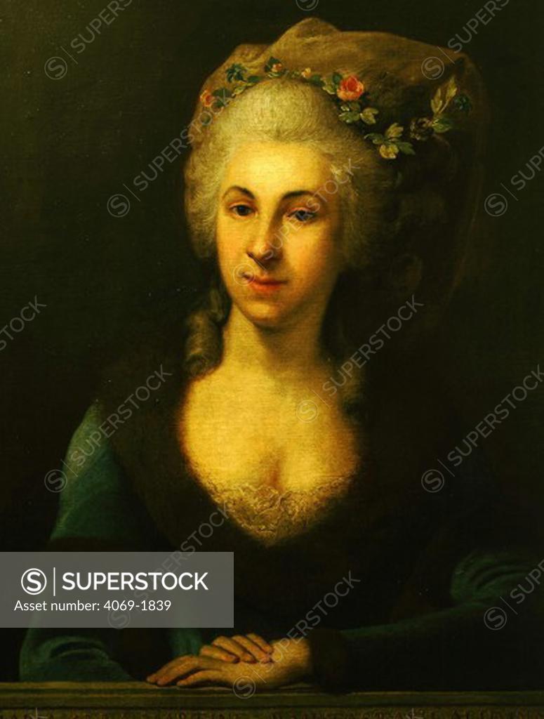 Stock Photo: 4069-1839 Portrait of singer Maria Anna MARTINEZ 1744-1812