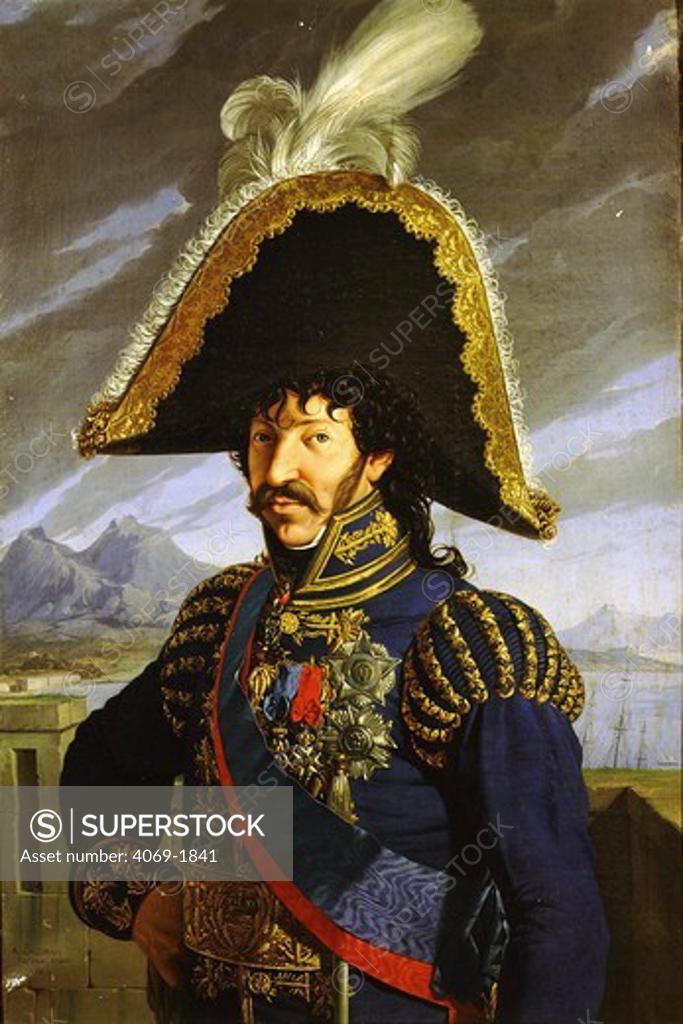 Stock Photo: 4069-1841 Joachim MURAT, 1767-1815 King of Naples and marshal to Napoleon, 1813