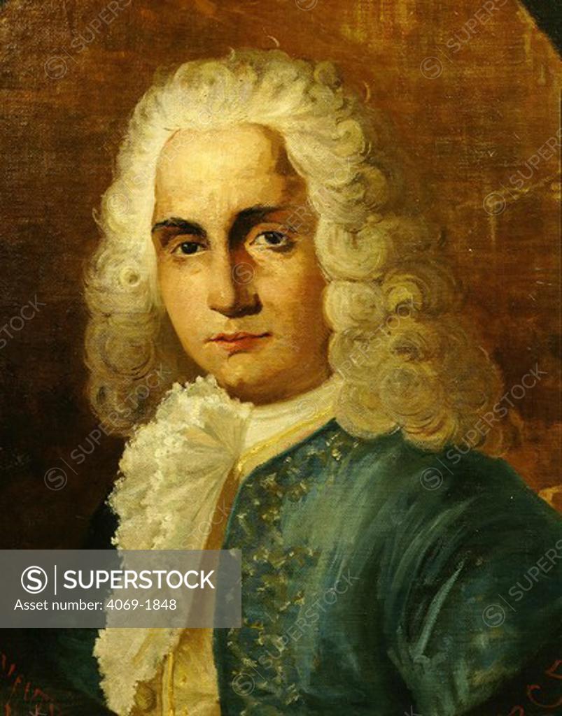 Stock Photo: 4069-1848 Benedetto MARCELLO 1686-1739 Italian composer, by Pasquale Ruggero