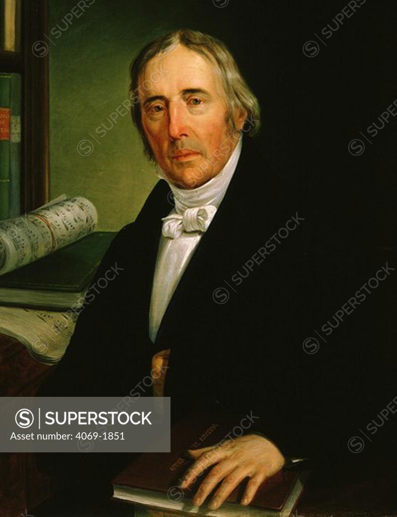 Stock Photo: 4069-1851 Simon MAYR, 1763-1845, Italian operatic composer, by Gaetano Birabini