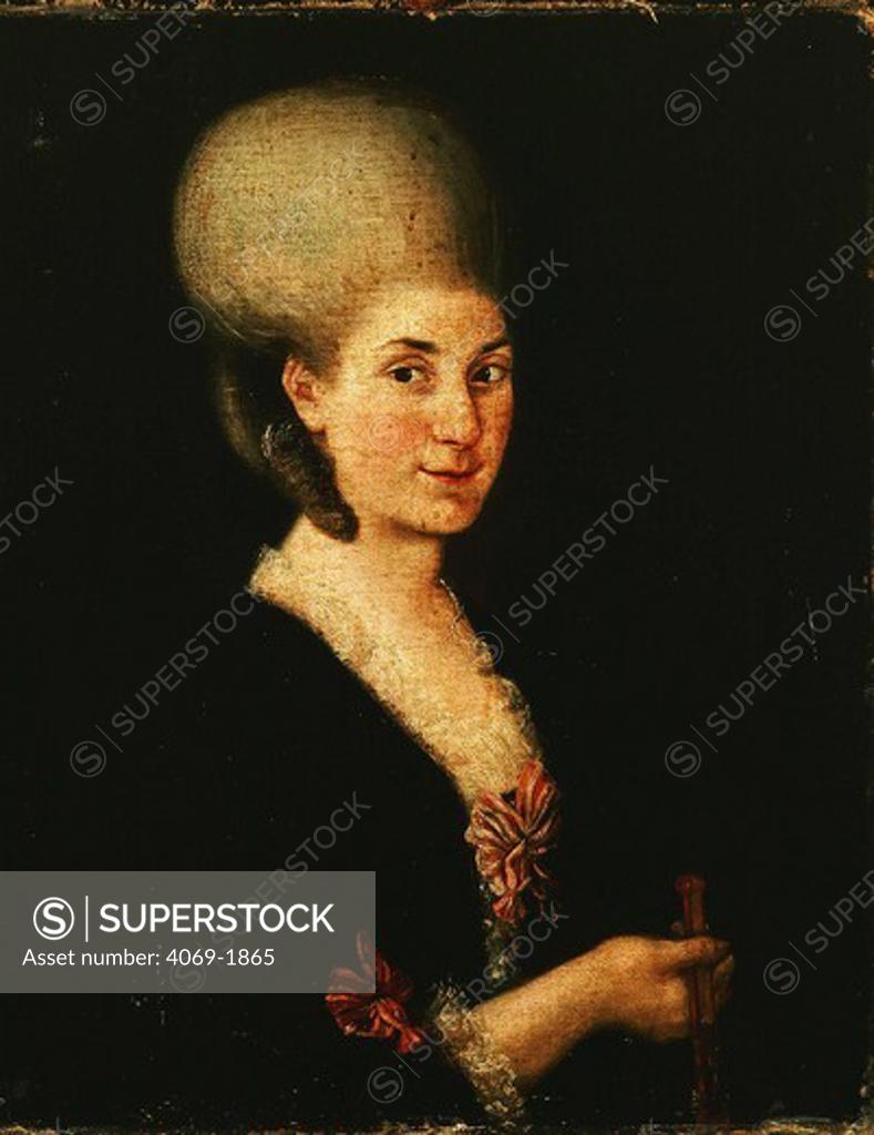 Stock Photo: 4069-1865 Maria Anna MOZART, Nannerl, c. 1763