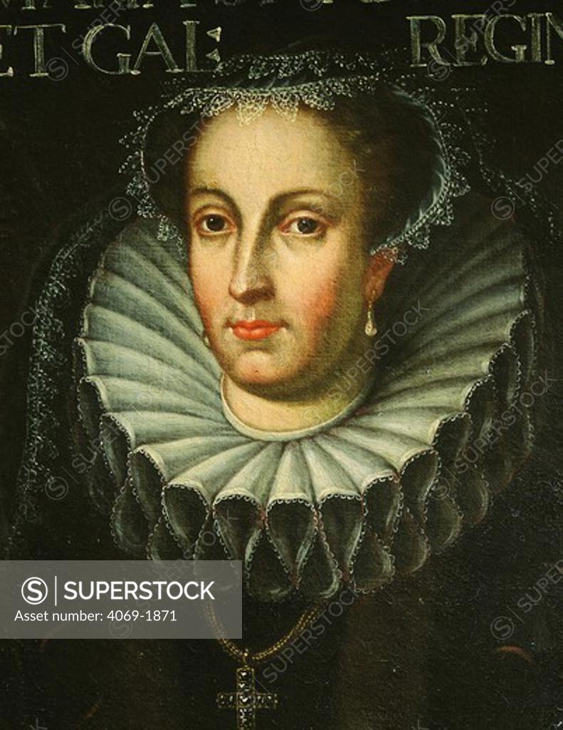 Stock Photo: 4069-1871 MARY Stuart Queen of Scots (1542-87), 17th century painting