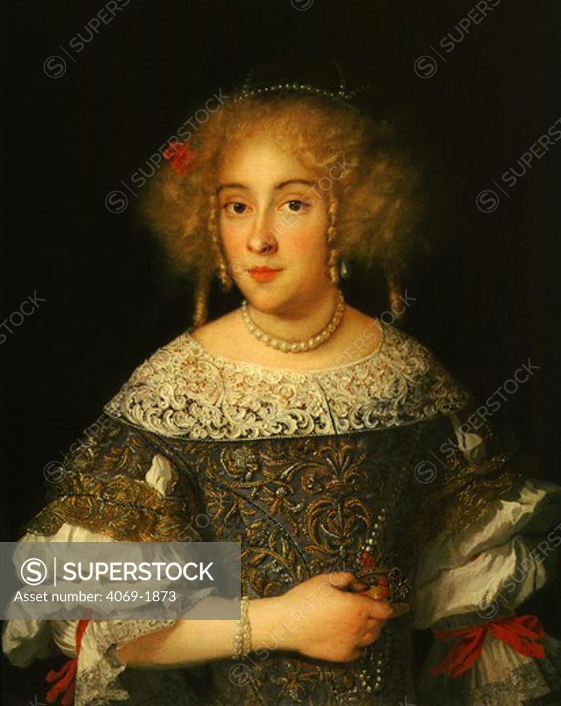 Stock Photo: 4069-1873 MARGARET Louise of Orleans (1645-1721) wife of Cosimo III de Medici 1642-1723, 17th century