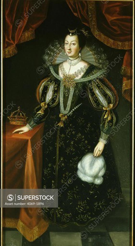 Stock Photo: 4069-1896 MARIA Eleonora of Brandenburg, 1599-1665, Queen of Sweden, wife of Gustavus Adolphus, married 1620