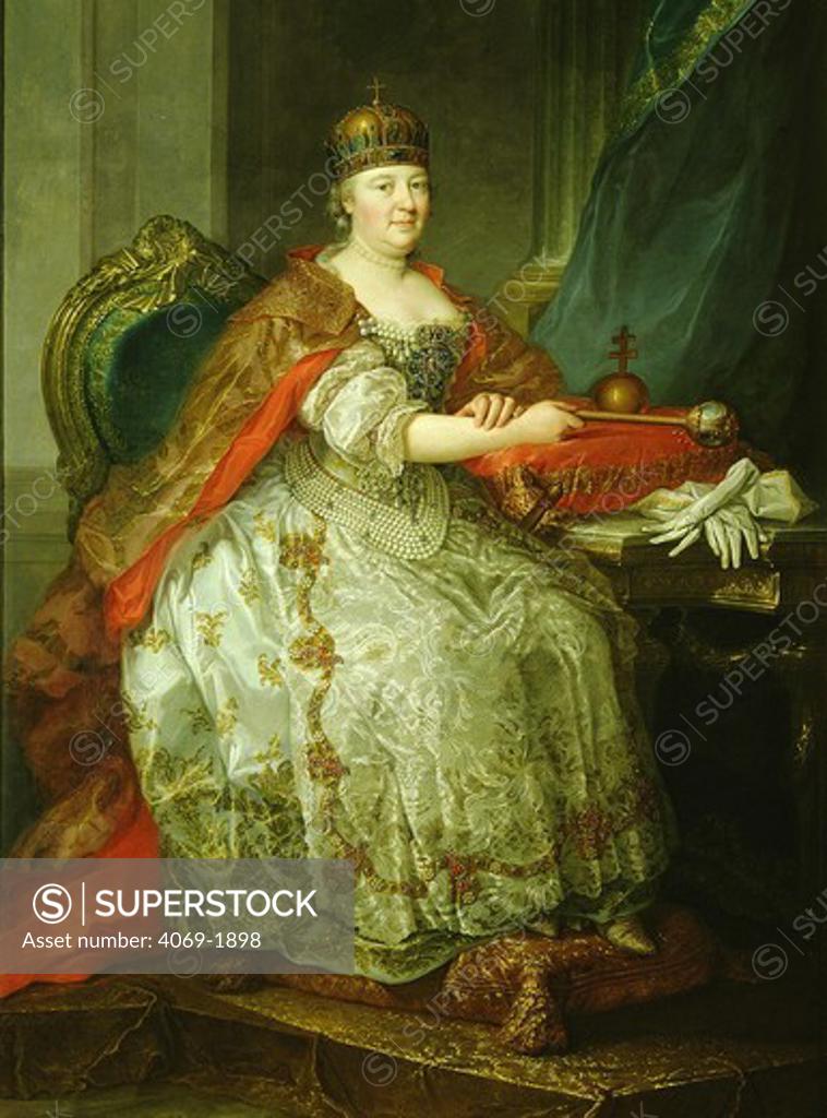 Stock Photo: 4069-1898 Queen MARIA THERESA of Austria 1717-80, 18th century