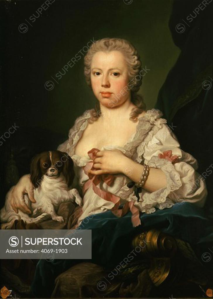 Stock Photo: 4069-1903 Donna MARIA BARBARA of Braganza Portugal, 1711-58, later wife of King Ferdinand VI of Spain