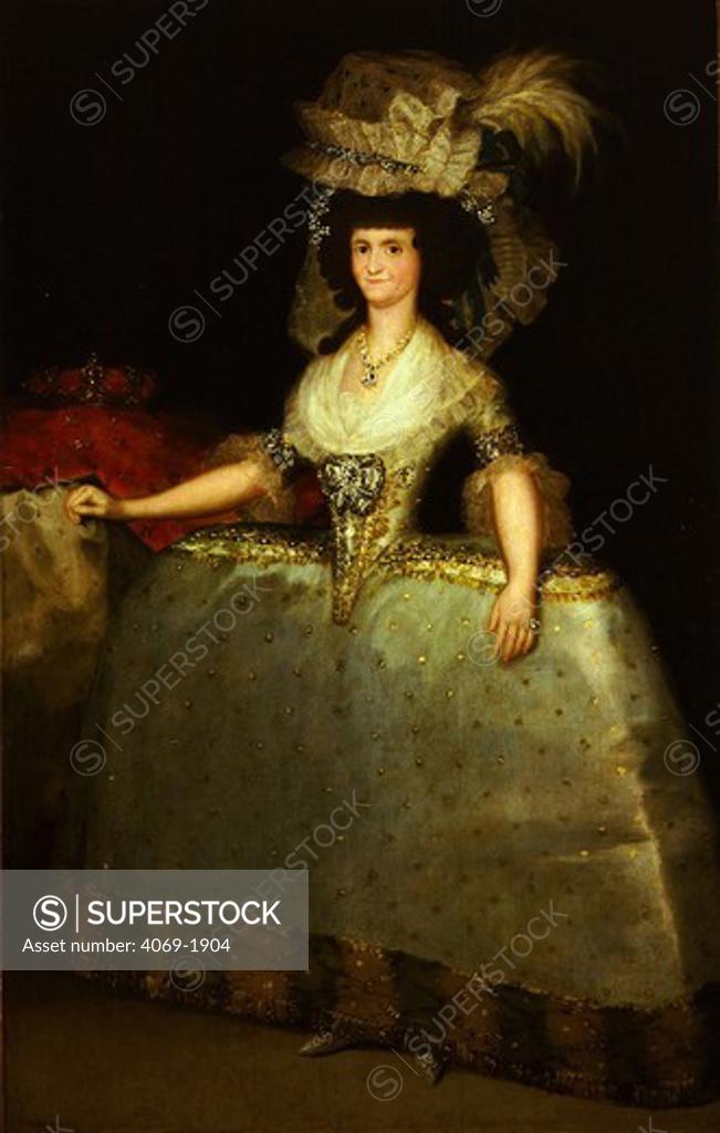 Stock Photo: 4069-1904 Queen MARIA LUISA of Spain 1751-1819 wife of Charles IV